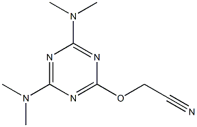 {[4,6-bis(dimethylamino)-1,3,5-triazin-2-yl]oxy}acetonitrile,,结构式