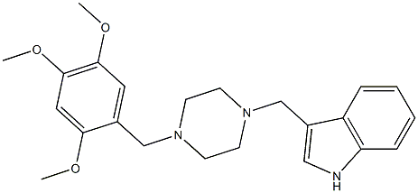 3-{[4-(2,4,5-trimethoxybenzyl)-1-piperazinyl]methyl}-1H-indole Structure