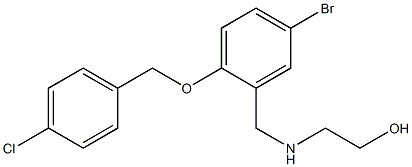 2-({5-bromo-2-[(4-chlorobenzyl)oxy]benzyl}amino)ethanol Structure