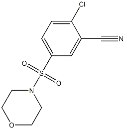 2-chloro-5-(4-morpholinylsulfonyl)benzonitrile,,结构式