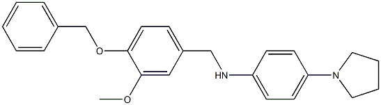 N-[4-(benzyloxy)-3-methoxybenzyl]-4-pyrrolidin-1-ylaniline 结构式