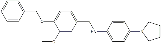 N-[4-(benzyloxy)-3-methoxybenzyl]-4-pyrrolidin-1-ylaniline,,结构式