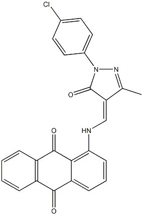 1-({[1-(4-chlorophenyl)-3-methyl-5-oxo-1,5-dihydro-4H-pyrazol-4-ylidene]methyl}amino)anthra-9,10-quinone