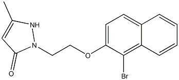 2-{2-[(1-bromo-2-naphthyl)oxy]ethyl}-5-methyl-1,2-dihydro-3H-pyrazol-3-one Structure