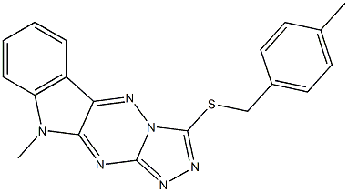4-methylbenzyl 10-methyl-10H-[1,2,4]triazolo[4',3':2,3][1,2,4]triazino[5,6-b]indol-3-yl sulfide,,结构式
