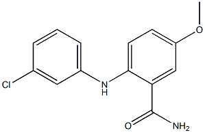 2-(3-chloroanilino)-5-methoxybenzamide 化学構造式
