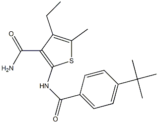 2-[(4-tert-butylbenzoyl)amino]-4-ethyl-5-methyl-3-thiophenecarboxamide|