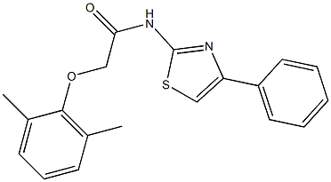 2-(2,6-dimethylphenoxy)-N-(4-phenyl-1,3-thiazol-2-yl)acetamide