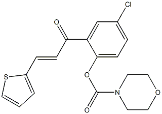 4-chloro-2-[3-(2-thienyl)acryloyl]phenyl 4-morpholinecarboxylate,,结构式