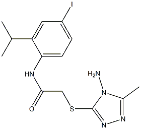 2-[(4-amino-5-methyl-4H-1,2,4-triazol-3-yl)sulfanyl]-N-(4-iodo-2-isopropylphenyl)acetamide|