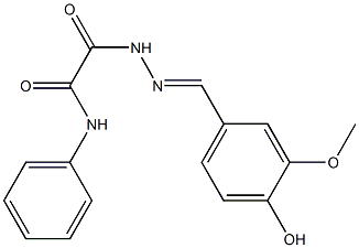  2-[2-(4-hydroxy-3-methoxybenzylidene)hydrazino]-2-oxo-N-phenylacetamide