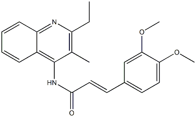 3-(3,4-dimethoxyphenyl)-N-(2-ethyl-3-methyl-4-quinolinyl)acrylamide