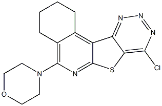  8-chloro-5-(4-morpholinyl)-1,2,3,4-tetrahydro[1,2,3]triazino[4',5':4,5]thieno[2,3-c]isoquinoline