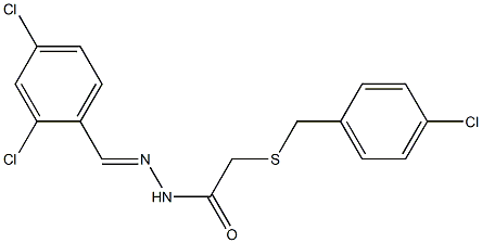 2-[(4-chlorobenzyl)sulfanyl]-N'-(2,4-dichlorobenzylidene)acetohydrazide 结构式