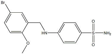 4-[(5-bromo-2-methoxybenzyl)amino]benzenesulfonamide Structure