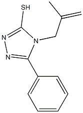 4-(2-methylprop-2-enyl)-5-phenyl-4H-1,2,4-triazol-3-yl hydrosulfide,,结构式