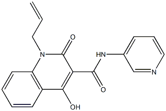 1-allyl-4-hydroxy-2-oxo-N-(3-pyridinyl)-1,2-dihydro-3-quinolinecarboxamide 化学構造式