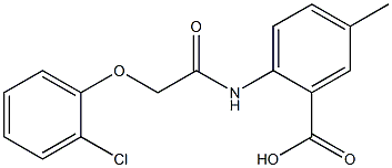 2-{[(2-chlorophenoxy)acetyl]amino}-5-methylbenzoic acid 结构式