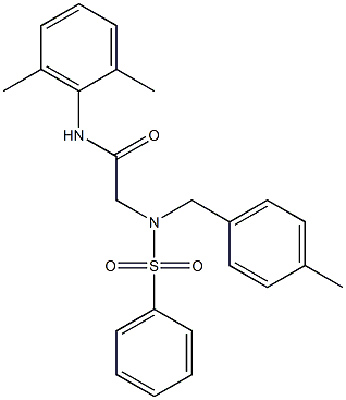 N-(2,6-dimethylphenyl)-2-[[(4-methylphenyl)methyl](phenylsulfonyl)amino]acetamide Structure