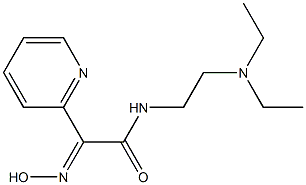 N-[2-(diethylamino)ethyl]-2-(hydroxyimino)-2-(2-pyridinyl)acetamide 化学構造式