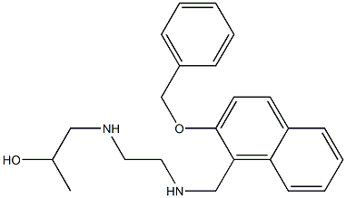 1-{[2-({[2-(benzyloxy)-1-naphthyl]methyl}amino)ethyl]amino}-2-propanol 化学構造式