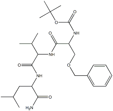 1,1-dimethylethyl 2-{[1-({[1-(aminocarbonyl)-3-methylbutyl]amino}carbonyl)-2-methylpropyl]amino}-2-oxo-1-{[(phenylmethyl)oxy]methyl}ethylcarbamate Structure