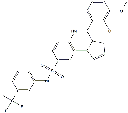  4-(2,3-dimethoxyphenyl)-N-[3-(trifluoromethyl)phenyl]-3a,4,5,9b-tetrahydro-3H-cyclopenta[c]quinoline-8-sulfonamide