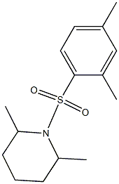 1-[(2,4-dimethylphenyl)sulfonyl]-2,6-dimethylpiperidine Struktur