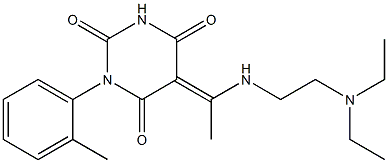 5-(1-{[2-(diethylamino)ethyl]amino}ethylidene)-1-(2-methylphenyl)-2,4,6(1H,3H,5H)-pyrimidinetrione