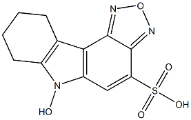 6-hydroxy-7,8,9,10-tetrahydro-6H-[1,2,5]oxadiazolo[3,4-c]carbazole-4-sulfonic acid Structure