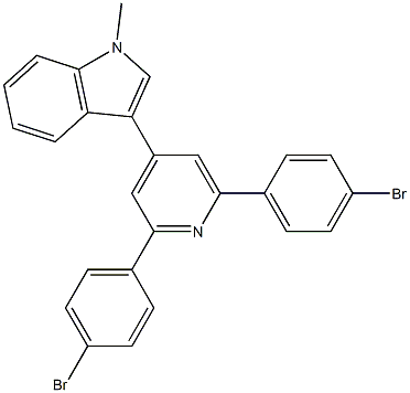 3-[2,6-bis(4-bromophenyl)-4-pyridinyl]-1-methyl-1H-indole Structure