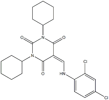 1,3-dicyclohexyl-5-[(2,4-dichloroanilino)methylene]-2,4,6(1H,3H,5H)-pyrimidinetrione