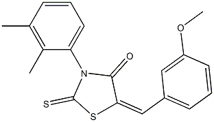 3-(2,3-dimethylphenyl)-5-(3-methoxybenzylidene)-2-thioxo-1,3-thiazolidin-4-one Struktur