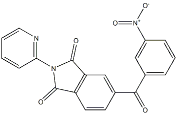 5-{3-nitrobenzoyl}-2-(2-pyridinyl)-1H-isoindole-1,3(2H)-dione Structure