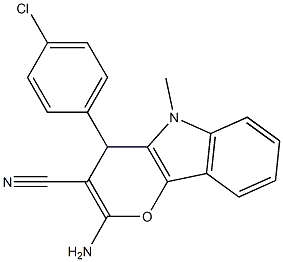 2-amino-4-(4-chlorophenyl)-5-methyl-4,5-dihydropyrano[3,2-b]indole-3-carbonitrile