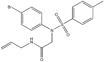 N-allyl-2-{4-bromo[(4-methylphenyl)sulfonyl]anilino}acetamide Structure