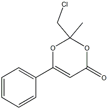 2-(chloromethyl)-2-methyl-6-phenyl-4H-1,3-dioxin-4-one Structure