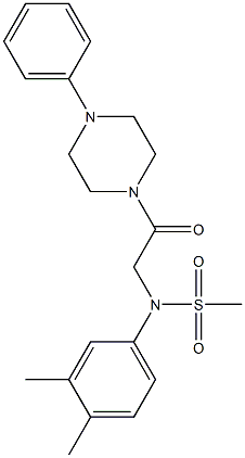 N-(3,4-dimethylphenyl)-N-[2-oxo-2-(4-phenyl-1-piperazinyl)ethyl]methanesulfonamide