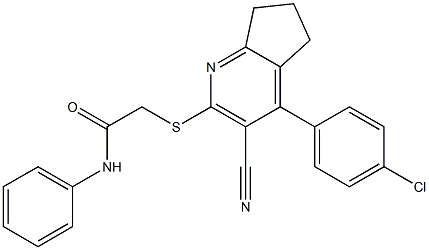  2-{[4-(4-chlorophenyl)-3-cyano-6,7-dihydro-5H-cyclopenta[b]pyridin-2-yl]sulfanyl}-N-phenylacetamide