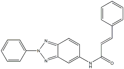 3-phenyl-N-(2-phenyl-2H-1,2,3-benzotriazol-5-yl)acrylamide 结构式