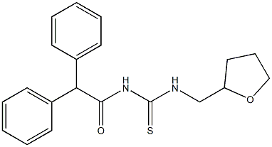 N-(diphenylacetyl)-N'-(tetrahydro-2-furanylmethyl)thiourea Structure