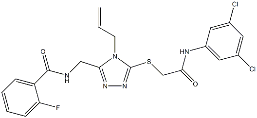 N-[(4-allyl-5-{[2-(3,5-dichloroanilino)-2-oxoethyl]sulfanyl}-4H-1,2,4-triazol-3-yl)methyl]-2-fluorobenzamide