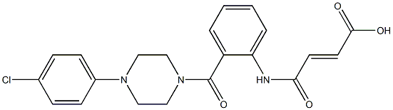 4-(2-{[4-(4-chlorophenyl)-1-piperazinyl]carbonyl}anilino)-4-oxo-2-butenoicacid,,结构式