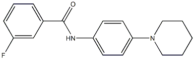 3-fluoro-N-(4-piperidin-1-ylphenyl)benzamide 结构式