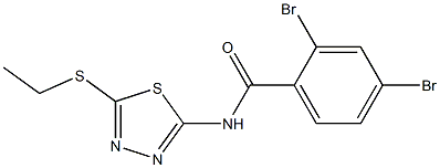  2,4-dibromo-N-[5-(ethylsulfanyl)-1,3,4-thiadiazol-2-yl]benzamide