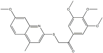 2-[(7-methoxy-4-methyl-2-quinolinyl)sulfanyl]-1-(3,4,5-trimethoxyphenyl)ethanone