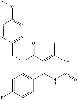 4-methoxybenzyl 4-(4-fluorophenyl)-6-methyl-2-oxo-1,2,3,4-tetrahydro-5-pyrimidinecarboxylate Struktur