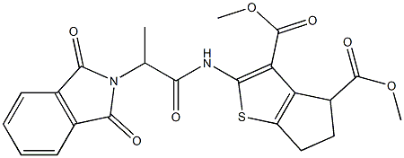 dimethyl 2-{[2-(1,3-dioxo-1,3-dihydro-2H-isoindol-2-yl)propanoyl]amino}-5,6-dihydro-4H-cyclopenta[b]thiophene-3,4-dicarboxylate