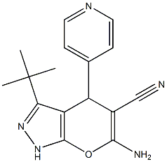 6-amino-3-tert-butyl-4-(4-pyridinyl)-1,4-dihydropyrano[2,3-c]pyrazole-5-carbonitrile