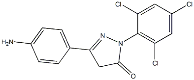 5-(4-aminophenyl)-2-(2,4,6-trichlorophenyl)-2,4-dihydro-3H-pyrazol-3-one Structure